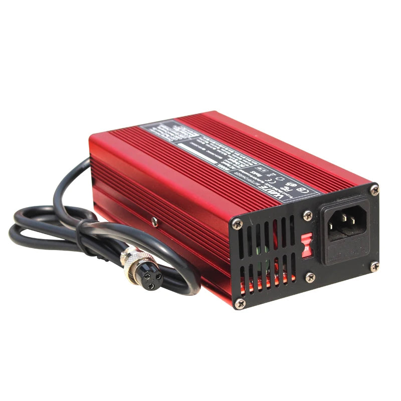 54.6V 4A Smart Lithium Battery Charger For 48V Lipo Li-ion With Fan Aluminum Case