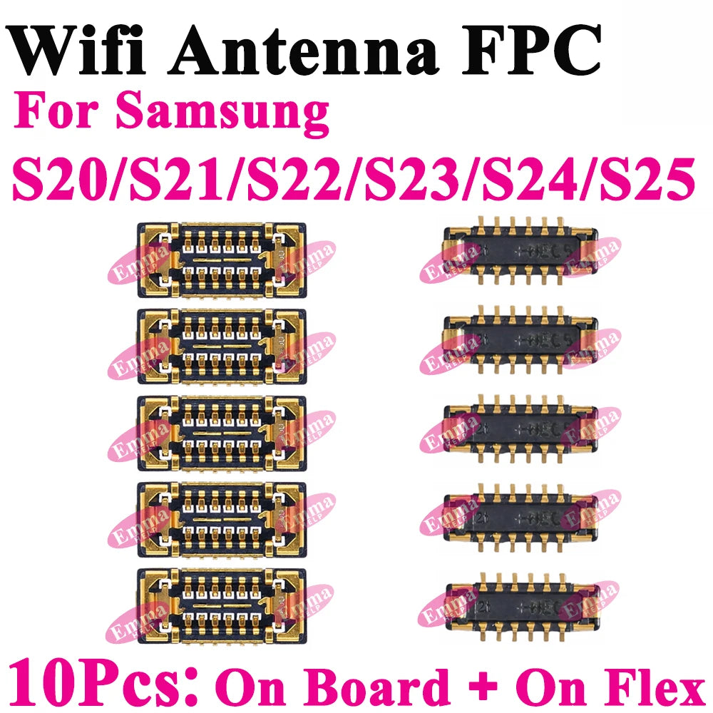 WiFi Antenna FPC Connector On Board Flex For Samsung S22 S21 Ultra S20 Plus S20U S22P S23 S24 S25 S22U S23U S24U S25U S901 G998