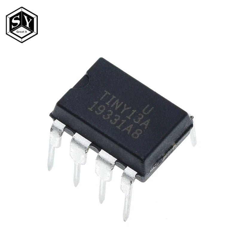 ATtiny13A-PU 8-Pin DIP AVR Microcontroller IC Embedded MCU for DIY Projects
