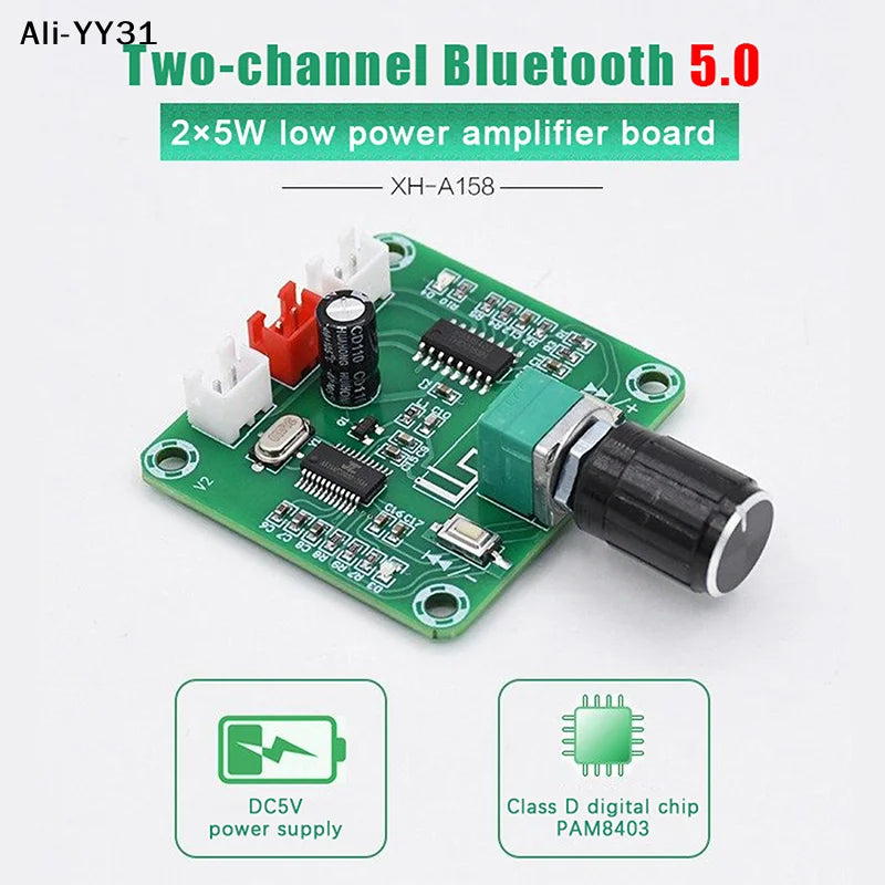 【Ya3】XH-A158 Wireless Speaker Amplifier Board Ultra Clear Bluetooth 5.0 Audio Power Amplifier Board