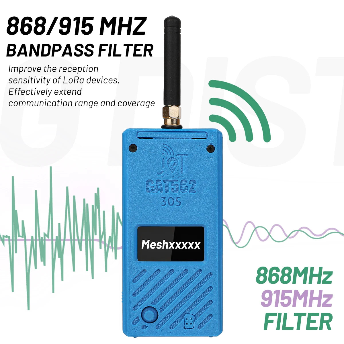 GAT562 30s 30dBm High Power SX1262 GPS Mesh LoRa Radio Compatible Meshcore or Meshtastic Wireless Tracker Node