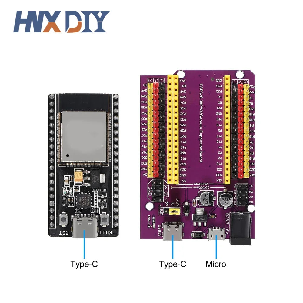 1-5sets ESP32 Development Board TYPE-C USB CP2102 WiFi+Bluetooth Dual Core 32-DevKitC-32 Expansion Board 38PIN