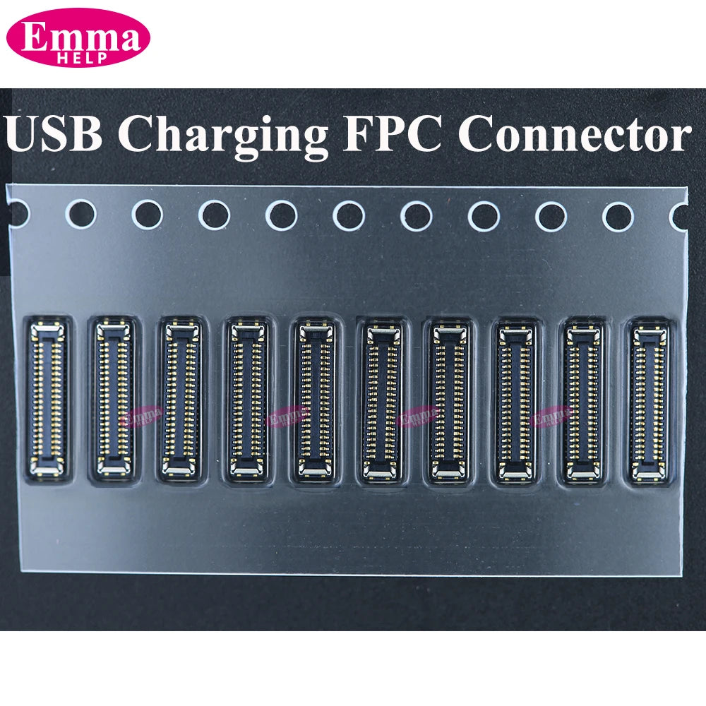 10pcs Original Charging Port FPC Connector For Samsung A04 A05 A14 A15 A24 A25 A34 A35 A52 A53 A54 A55 Mainboard Flex Clip