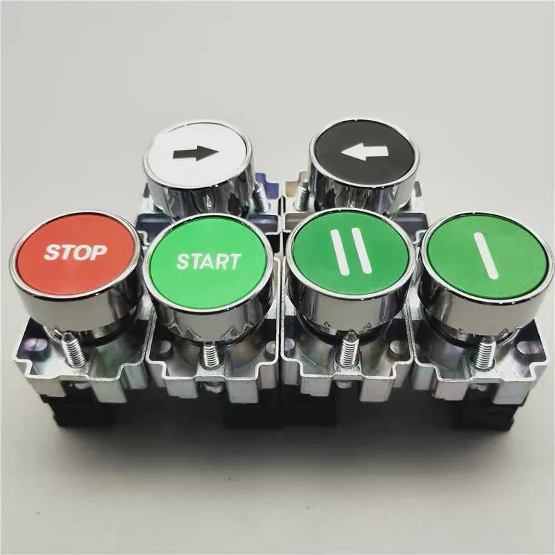 XB2 button switch metal emergency stop reset rotating mushroom head jog power start stop