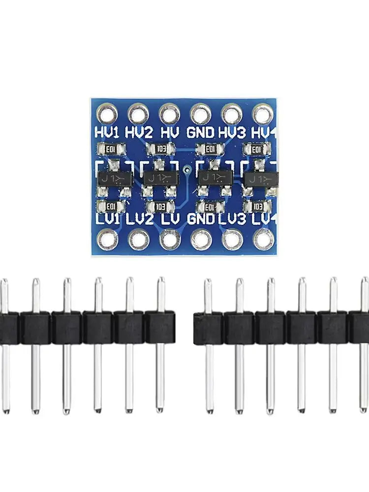 5pcs 2-Channel Level Converter Sensor Module IIC I2C UART SPI 3.3V to 5V 5V to 3.3V Logic Level Shifter With Pin Electronic Kit