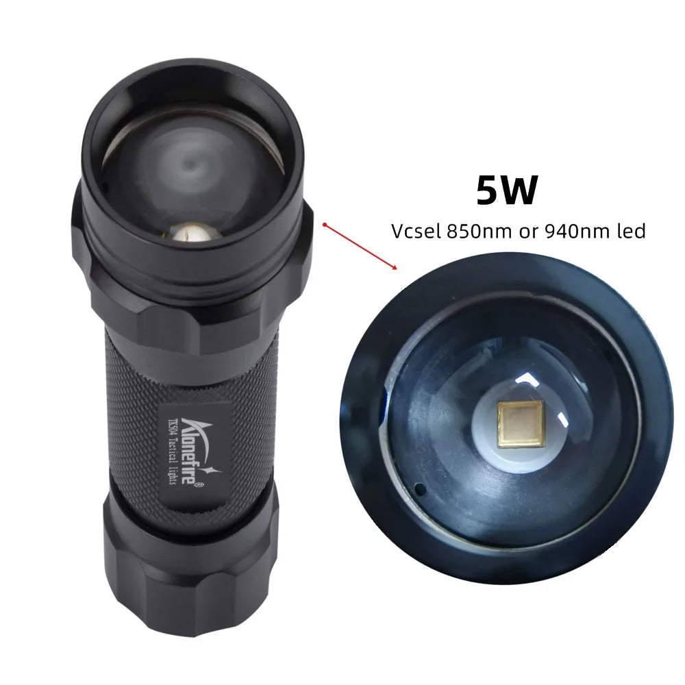 IR850nm&940nm Latest infrared LED Zoom High Bright Night Vision Infrared Fill Light Tactical Hunting Zoom Flashlight IR lighting