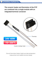 For Bambu Lab Hotend V2.0 V3.0 Kit X1C P1P Thermistor & Ceramic Heater Plate Hotend V3 Heater Cartridge 24V 50W 3D Printer Parts