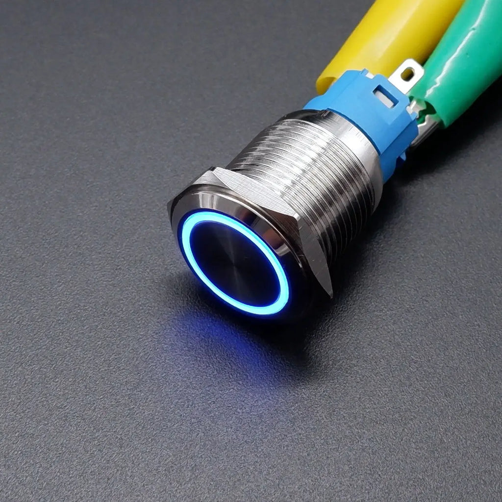 16mm 19mm 22mm Metal Power Supply Switch Push Button PC Pulsador Car Engine Backlit 3v 6v 12v 24v 220v Momentary Start Stop LED