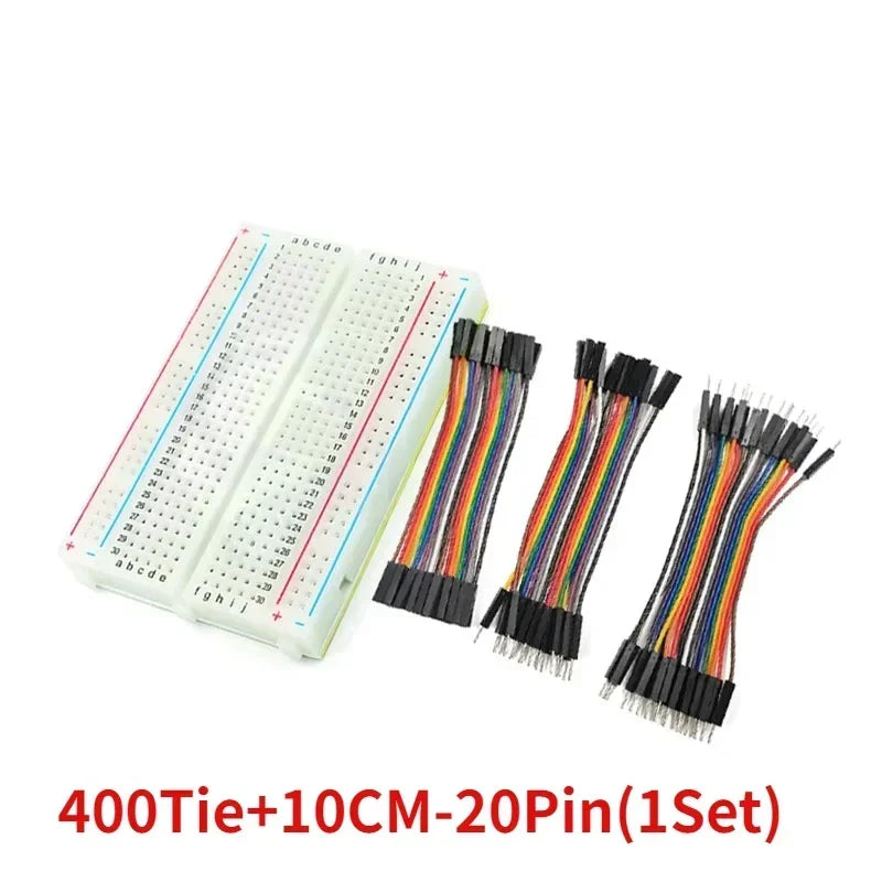 MB102 Breadboard ZY-204 400 Tie Point Solderless PCB Test Bread board Dupont Line Kit 20/40Pin 10/15/20cm Diy Electronic Kits