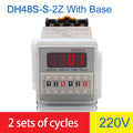DH48S-S Time Delay Relay Switch DC24V 12V 0.1S-99H Digital LED Programmable With Base Timer Relay SPDT AC220V With Transformer