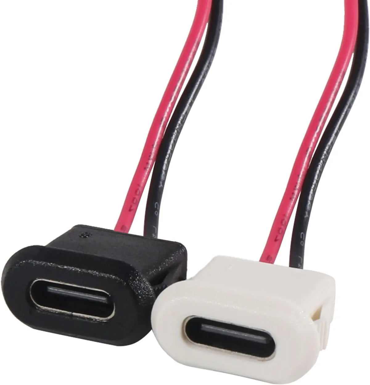 20pcs Type-C Female Chassis Connector USB C Female Chassis 2P Direct Crimp Jack Female Charging Port Waterproof Extension Power