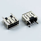 1-10PCS NEW A Type Flat Angle 180 Degree Female USB PCB Connector Socket USB Jack Plug