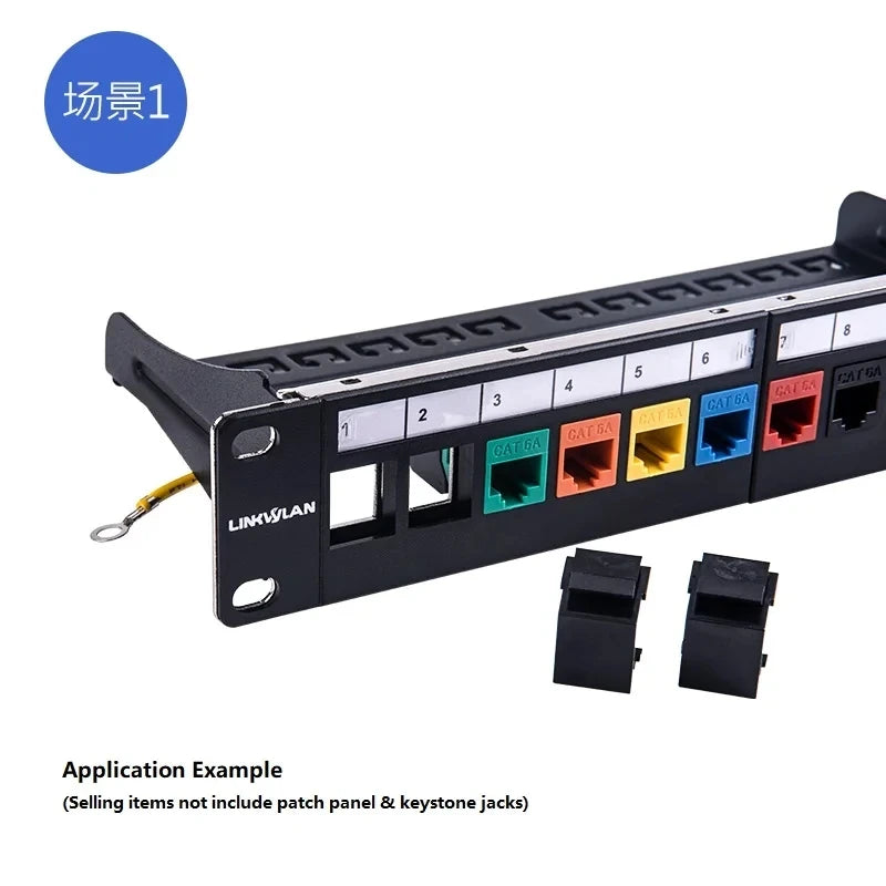 RJ 45 Coupler Baffler RJ45 Keystone Jack Filling Module Keystone Frame Wall Plate Patch Panel Blind Plate For Modular Blank