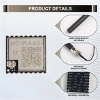 B04B-HT-RA62 Lora Series Module With Antenna 868-915Mhz SX1262 Low Power Consumption Spread Spectrum Communication Module