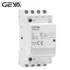 GEYA Din Rail Automatic Modular Household Contactor AC230V 4P 25A 4NO 2NO2NC 3NO1NC 50/60Hz
