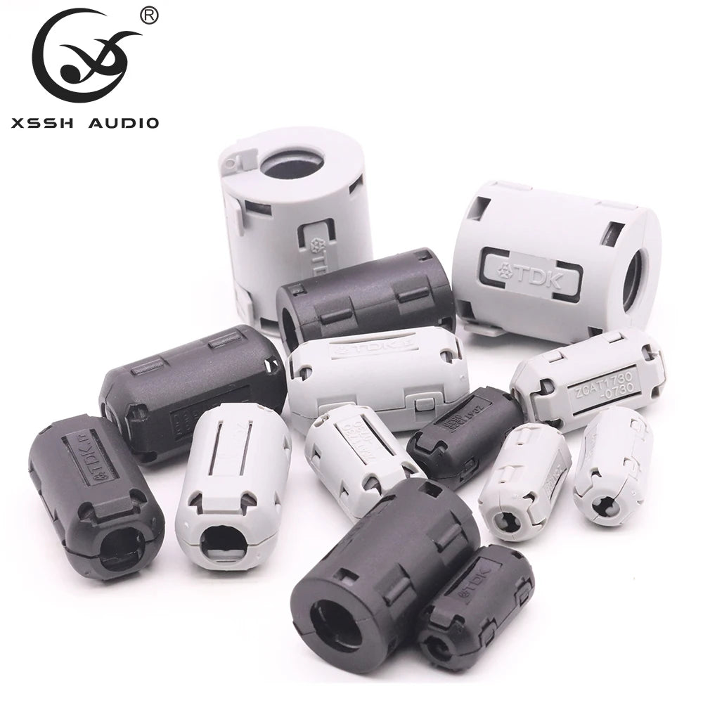 Line Ring XSSH Audio DIY OEM ODM 10pcs 13mm Magnetic Snap-on EMC Line Ferrite Core RF Filter RFI EMI Noise Suppressor Cable Clip