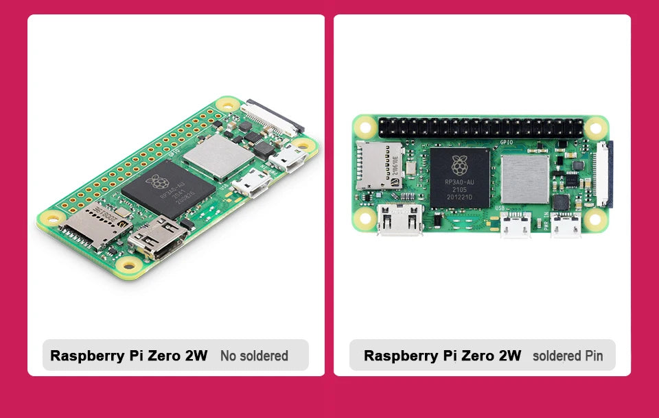 Raspberry Pi Zero 2W Optional Kit Zero 2W 3USB RJ45 Adapter board+32GB SD Card+Card reader+ Heat Sink+Case
