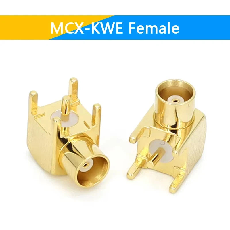 1-10PCS MCX MMCX Male Female PCB Mount Straight RF Coax Connector Right Angle 90-Degree Goldplated Welding Terminal