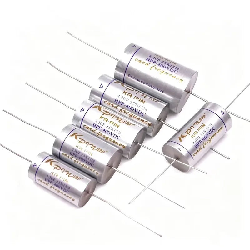 4pcs Wire drawn Silver MKP capacitor non-polar frequency divider capacitor 0.1uf 3.3uf 4.7uf 5.6uf 6.8uf~47uf