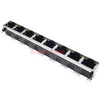 1Pcs 1*8 8-port shielded RJ45 8P8C female jack connector with LED, PCB mount network internet module with light