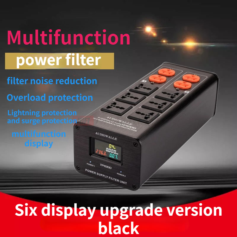 TP1000 Power Filter Socket Fever Audio Power Purifier Lightning Protection Surge Protection Filter Socket Power Bank