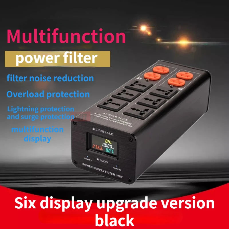 TP1000 Power Filter Socket Fever Audio Power Purifier Lightning Protection Surge Protection Filter Socket Power Bank