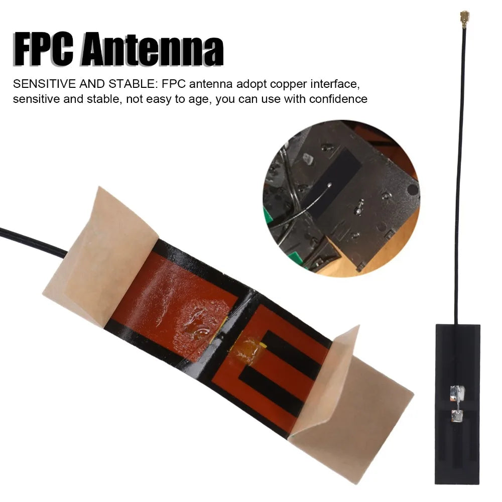 20Pcs 2.4G/5.8G FPC Antenna 2 Frequency High Gain FPC Built in Antenna for IPEX Joint Wireless Module Antenna Network Equipment