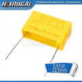 10pcs 470nF capacitor X2 capacitor 275VAC Pitch 22.5mm  0.47uF X2 Polypropylene film capacitor hjxrhgal