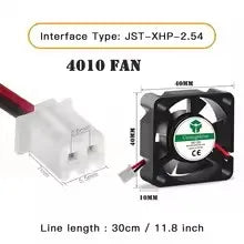 3010 4010 5010 3D Printer Cooling Fan, 12V 24V 5V 2Pin Low Noise, for Ender 3-Style J-Head Heatsink