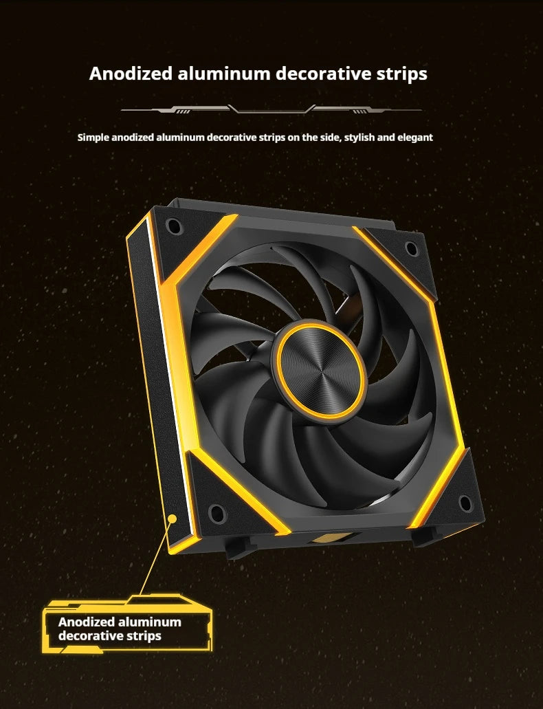 Star Brick P1 Jungle Leopard Interstellar SE Building Block Fan Triple ARGB 12cm Desktop Computer Wireless Splicing Fan