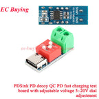 ZY12PDN Type-C USB-C PD2.0 PD3.0 to DC Fast Quick Charger Charging Trigger Polling Decoy Board Module 5V 9V 12V 15V 20V PDC004