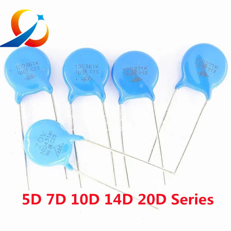 10PCS Varistor 05D 07D 10D 14D 20D 05D471K 07D391K 7D431K 7D471K 10D470K 10D101K 10D271K 10D471K 14D471K 14D220K 20D431K 20D471K