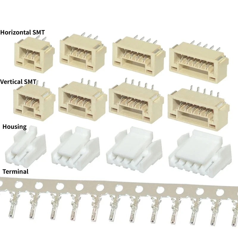 20pcs GH1.25mm 2P-16p A1257 BM10B-GHS-TBT GHR Equivalent Vertical Horizontal Housing Terminal Wire Connector Wafer wt Latch
