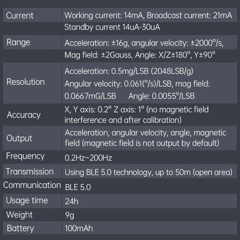 WitMotion WT9011DCL Bluetooth 5.0 Accelerometer Gyroscope Angle Sensor Electronic Compass Magnetometer Inclinometer