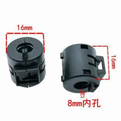 5MM 6.5MM 8MM 10MM 13MM 15MM Inner Bore EMI Filter Ferrite Bead Clip Cable Wire Noise Cancel Ferrite Ring Black/Grey