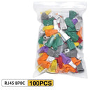 50/100Pcs RJ45 Cable Connector Plug Cover Ethernet Network Cable Connector Plugs Strain Relief Boots - Plastic
