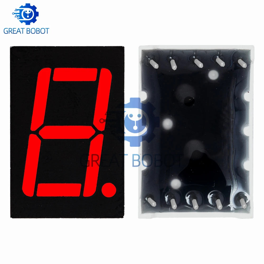 1~10PCS 0.56-Inch 1-Digit 7-Segment Digital Tube: Red LED, Common Cathode Display