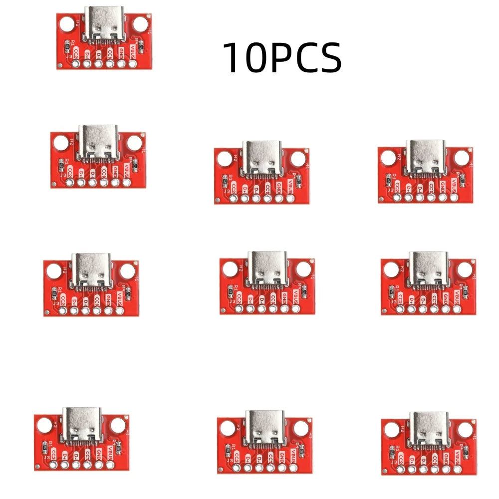 1/5/10/20PCS Type C Female Test Board USB3.1 16P to 2.54 High Current Power Adapter Board Module