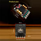 ZK-SUB600 BT Amplifier Board Module 2.0 Channel 300W+300W+Subwoofer Extension TPA3255 DC 18-50V with Subwoofer