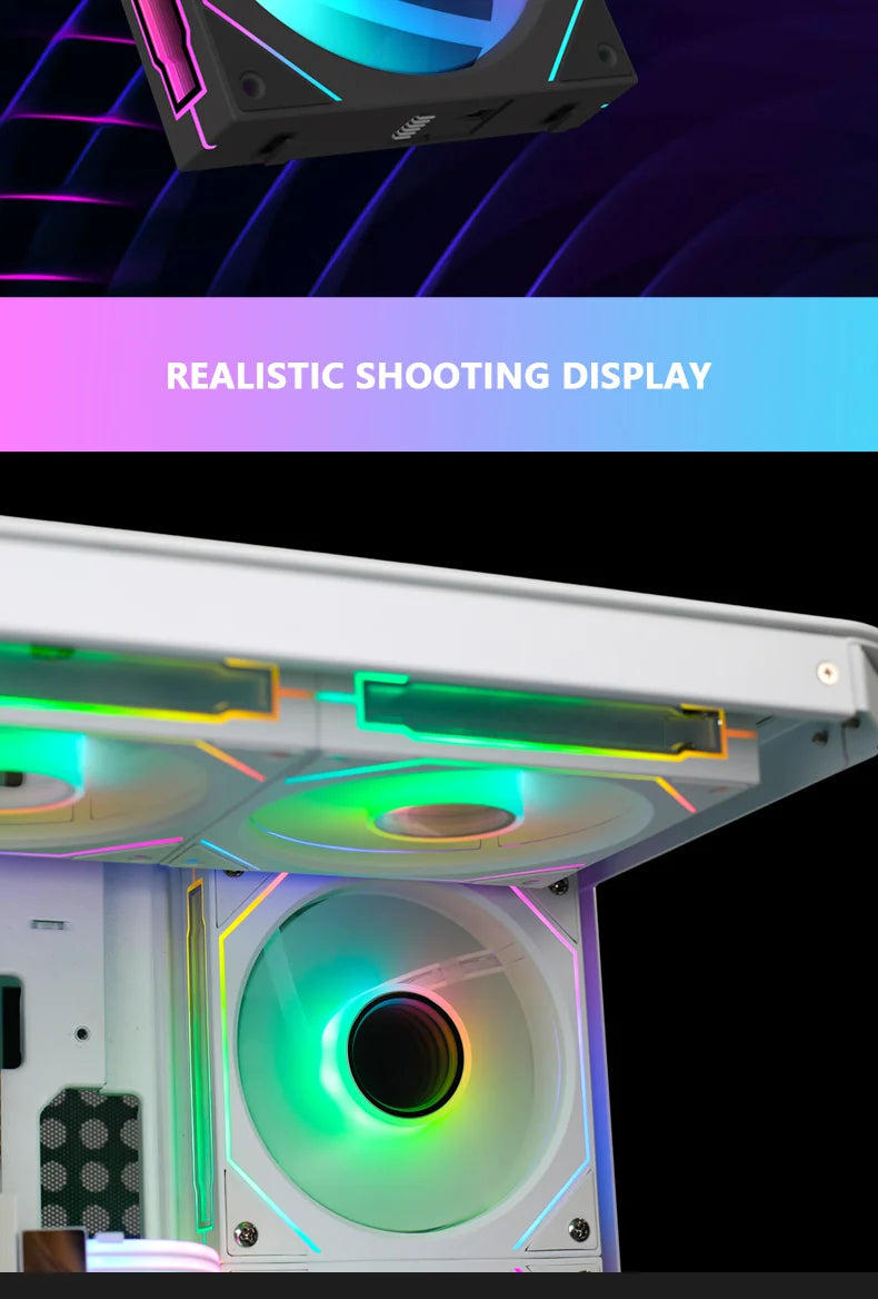 JUMPEAK MX120 240mm Modular Wireless Splicing PC 120mm Case Cooling Fan ARGB Infinite Mirror Effect For Computer Water Cooler