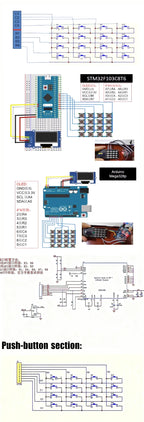 1.3 Inch 128x64 OLED Display SSD1116 with 4x4 Matrix Keyboard Module I2C SPI for Raspberry Pi ESP32