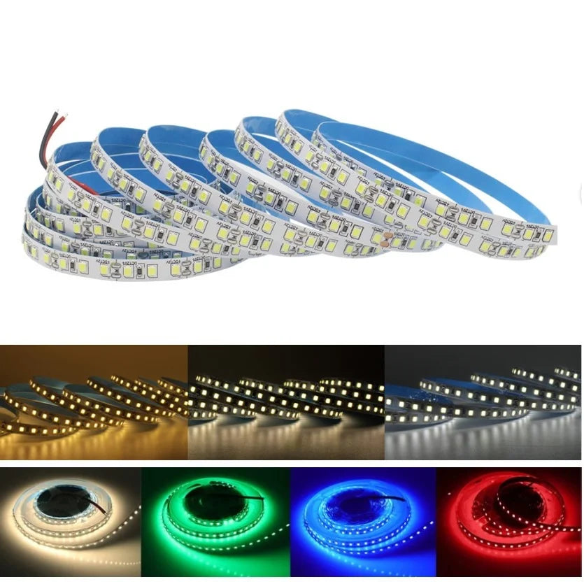DC 12V LED Strip Light SMD 2835 120LEDs/m Red Green Blue Warm Cold White Home Decor Flexible Ribbon Tape Rope Linear Lighting