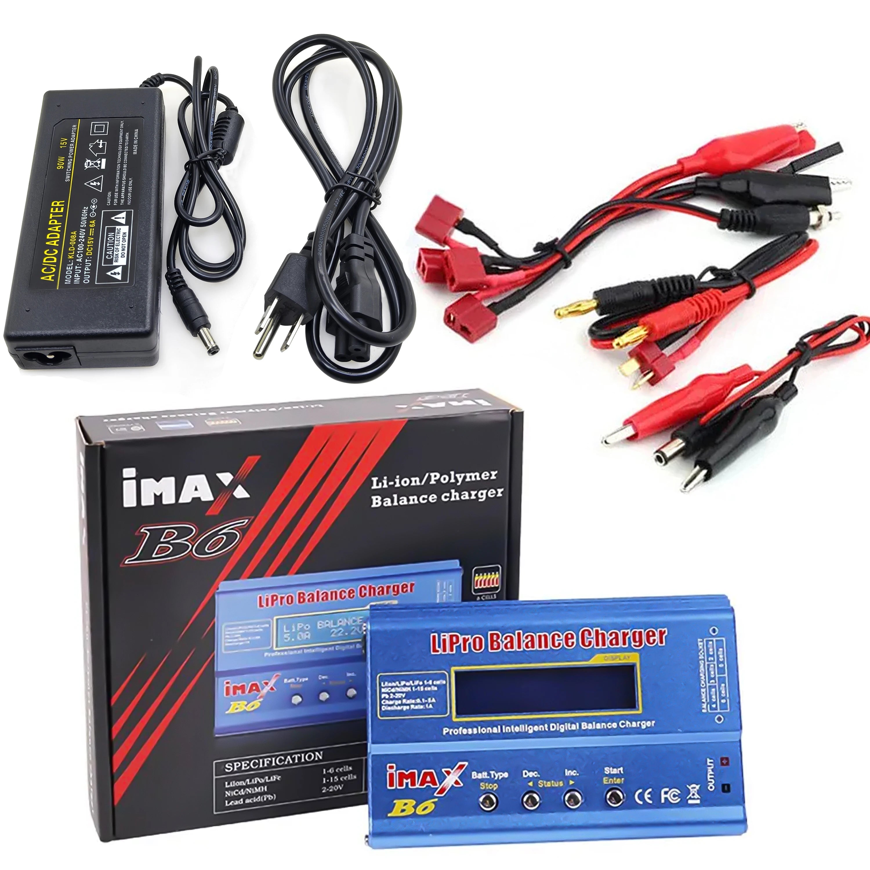 IMAX B6 B6AC 80W Battery Charger Lipo NiMh Li-Ion Ni-Cd Digital RC B6 Lipro Balance Charger Discharger + 12V 5A Adapter