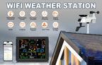 WiFi Weather Station 14-in-1 Wireless with Color Display Real-Time Sync to Weather Underground 100m Range Smart Home Sensor