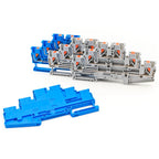 10Pcs PT 2.5-3L Three-Level Terminal Block 2.5mm² DIN Rail Compact Spring Clamp Electrical Connections
