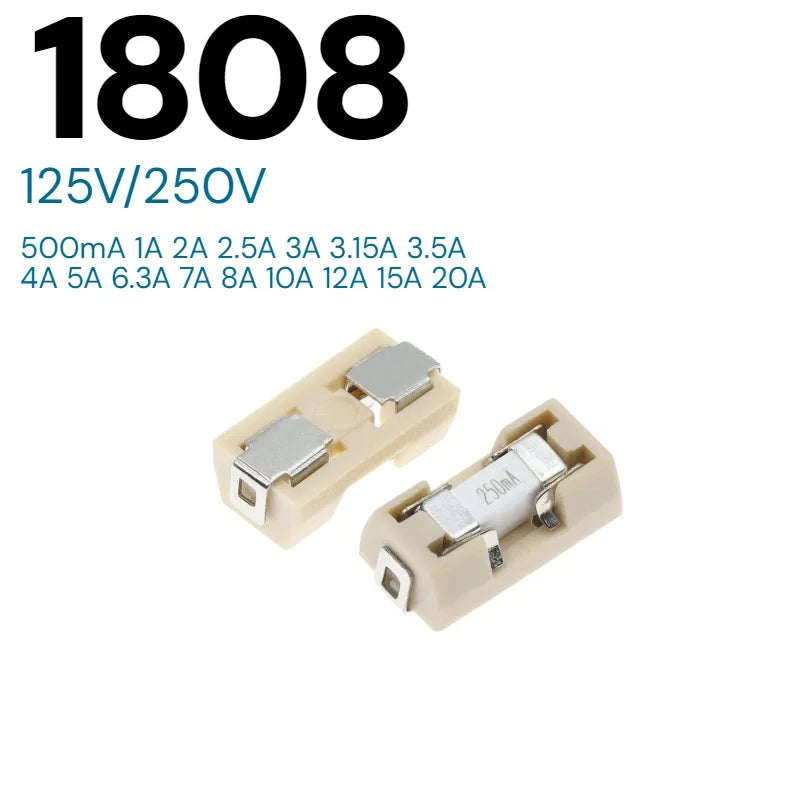1808 125V 250V AC 0451 SMD Ultra-Rapid Fuses 0.5A 0.75A 1A 2A 3A 4A 5A 6.3A 8A 10A 12A 15A 500MA 750MA 2410 Fast Blow Fuse