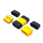 MR60 MR 60 Fireproof Female Male Three-core Connector With Sheath 3.5mm Brass Gold Plated For Lipo ESC RC Model