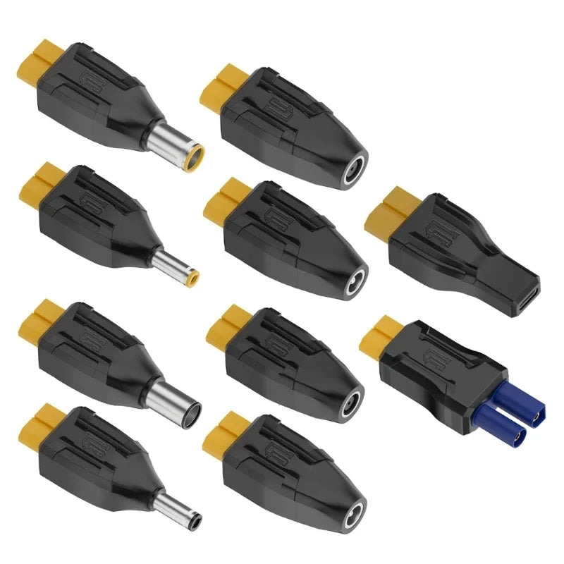 XT60 Male Female to EC5 Female Plug Type-c DC Male Female No Wire Connector Plug Adapter 55*25 5521 7406 7909 to XT60 Connector