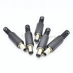 10pcs High quality DC Connector 2.5/2.1*5.5mm Power Jack DC Power Conector 5.5x2.1/5.5x2.5mm Male&Female