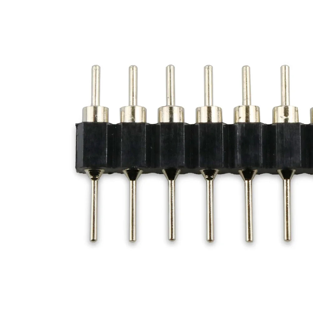 5pc 2.54mm Round Hole Male Tin Gold Female Pin Header 1/2x40P Single/Dual Row Breakable PCB IC Crystal Relay Transistor Socket